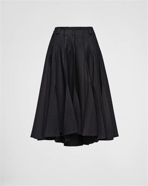 prada skirt 2014|Prada black pleated skirt.